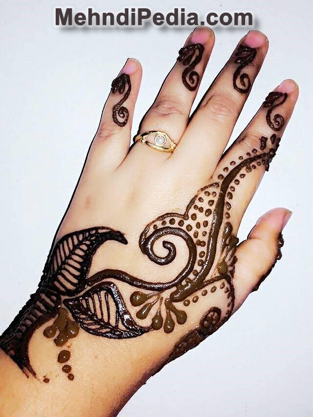 Simple Mehndi Design For Left Hand Mehndi Desings