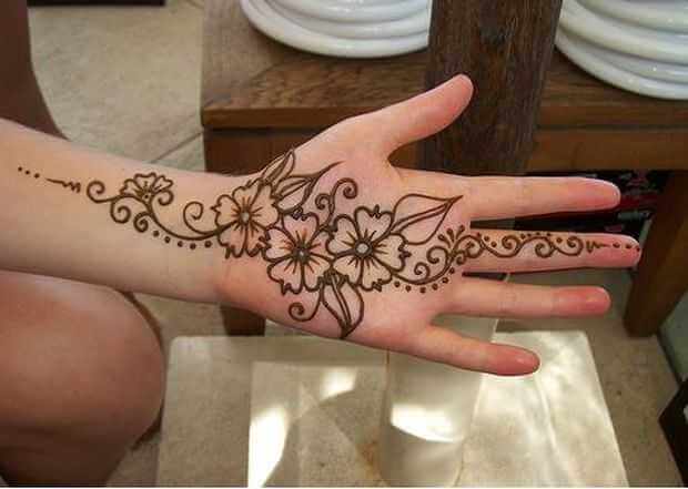 Simple Mehndi Design For Left Hand Mehndi Desings