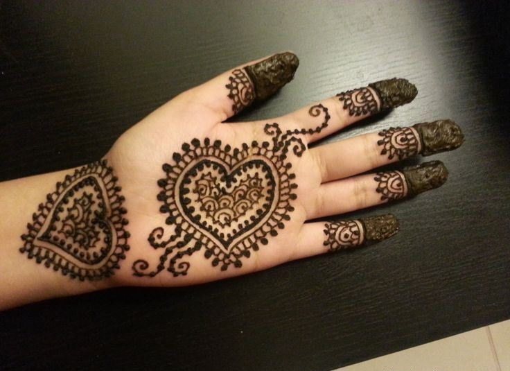 Simple mehandi designs for left hand palm