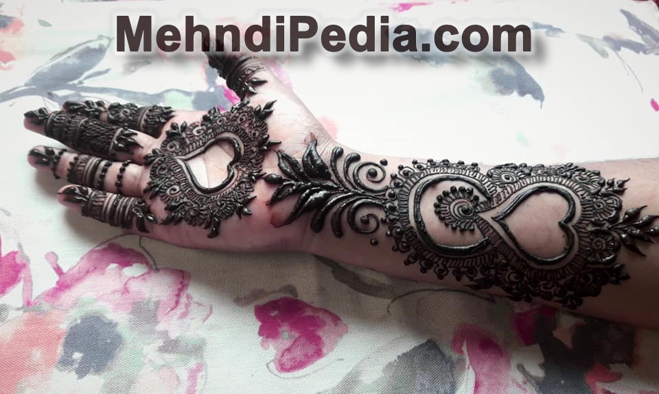arabic henna design front hand