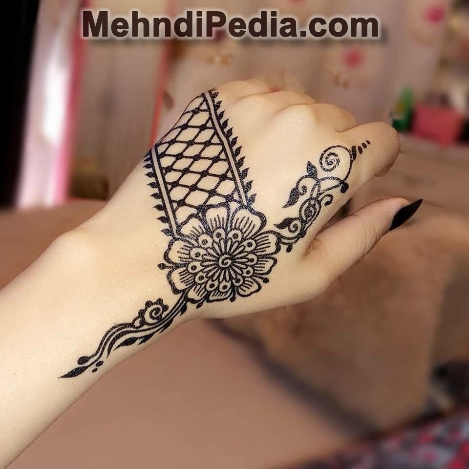 back side arabic stylish henna design look like breclet amazing