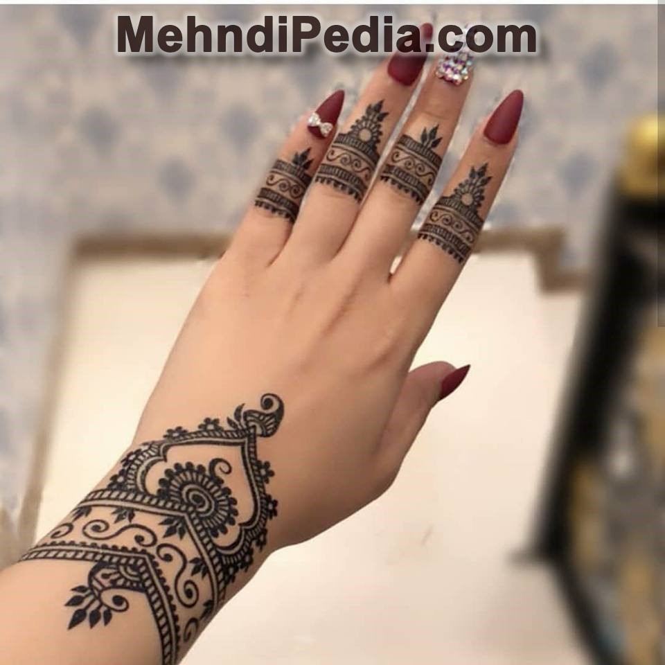 beautiful arabic mehnid style for fingers and and amazing new style