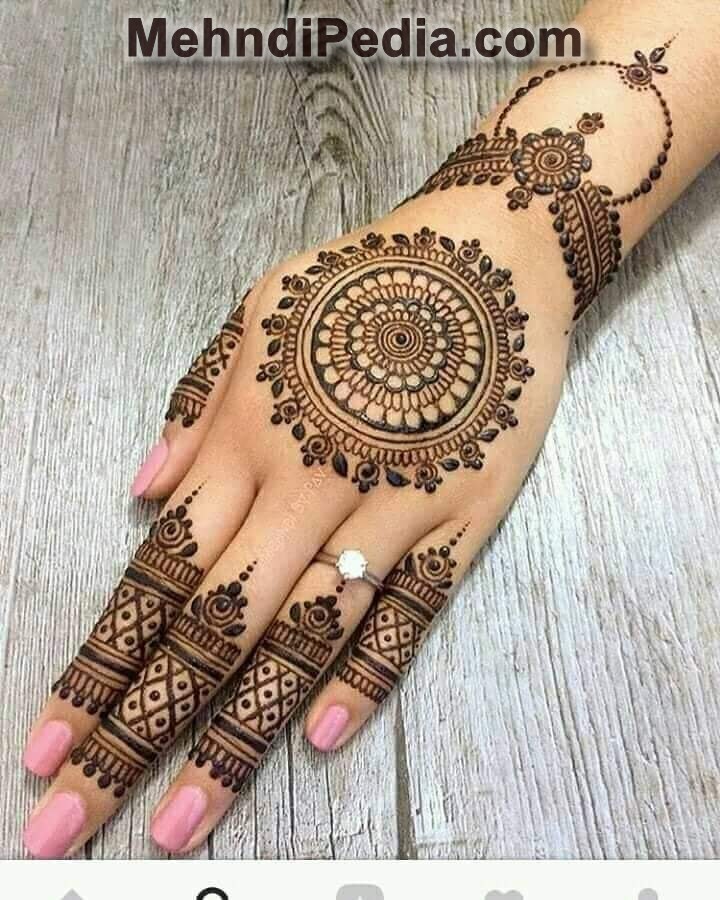 Simple Mehndi Design For Left Hand Mehndi Desings