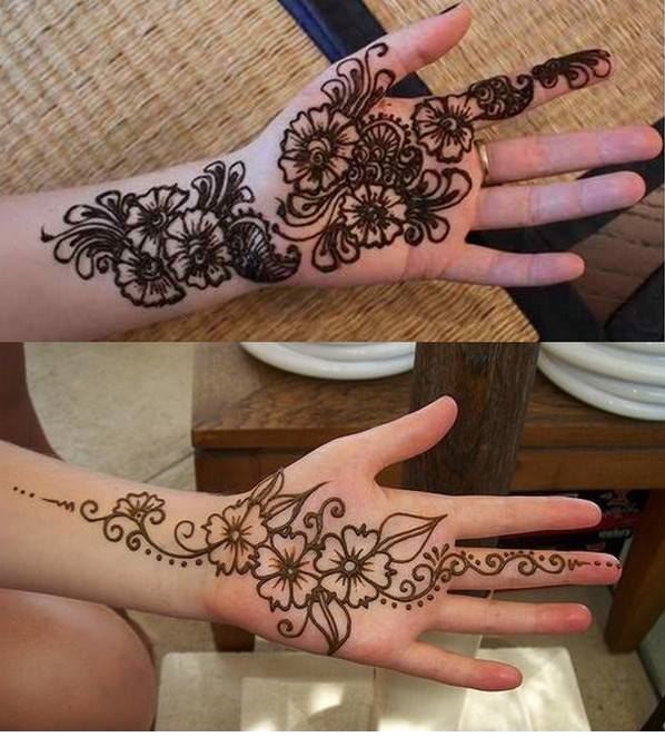beautiful easy and simple mehandi design for left hand
