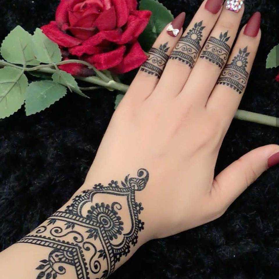 beautiful easy mehndi tattoo designs for hand simpe for bigenners