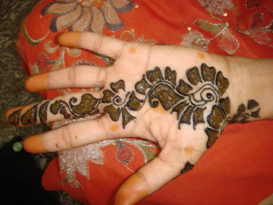 front hand Indian mehndi henna design