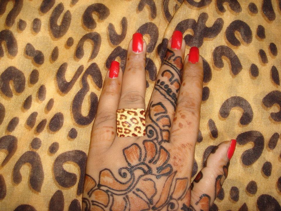 hand mehndi designs with finger ring easy for party