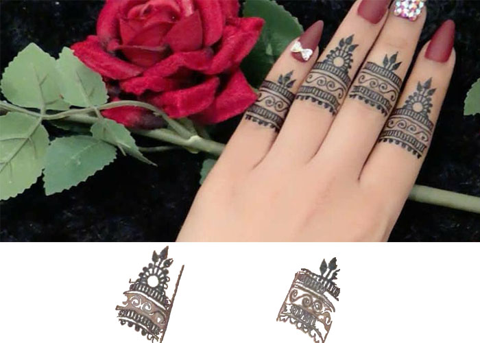 step 1 start from finger henna mehndi tattoo designs
