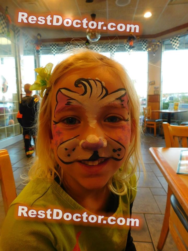 dog face paint style for kid