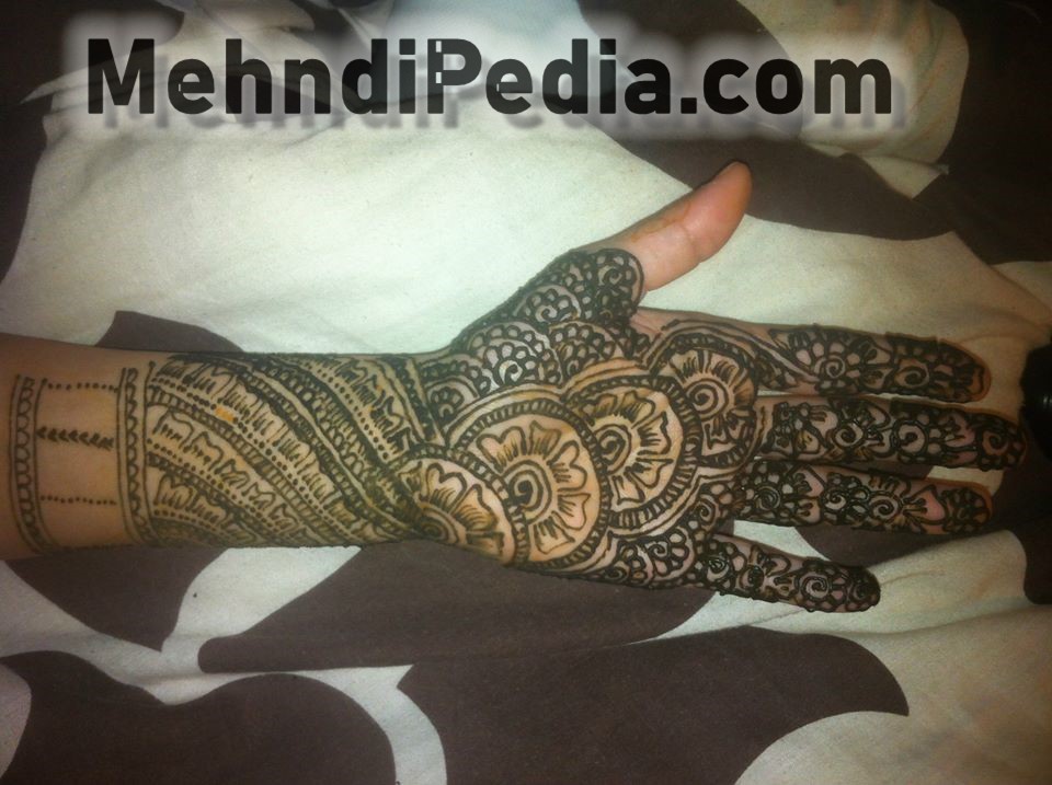 wedding mehndi designs for full hand front side